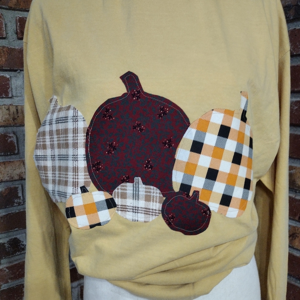 Oversized comfort colors fall pumpkin long sleeve crewneck shirt